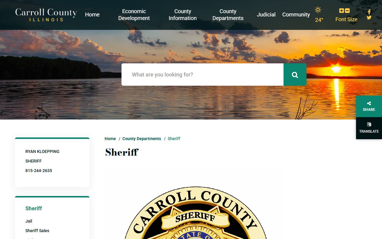 Carroll County Sheriff's Office website for booking release inquiries