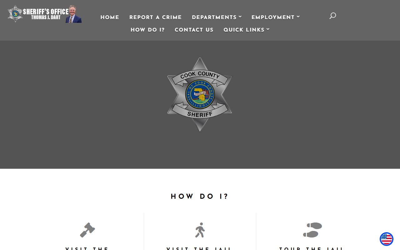 Cook County Sheriff How Do I resource page for booking releases and jail services