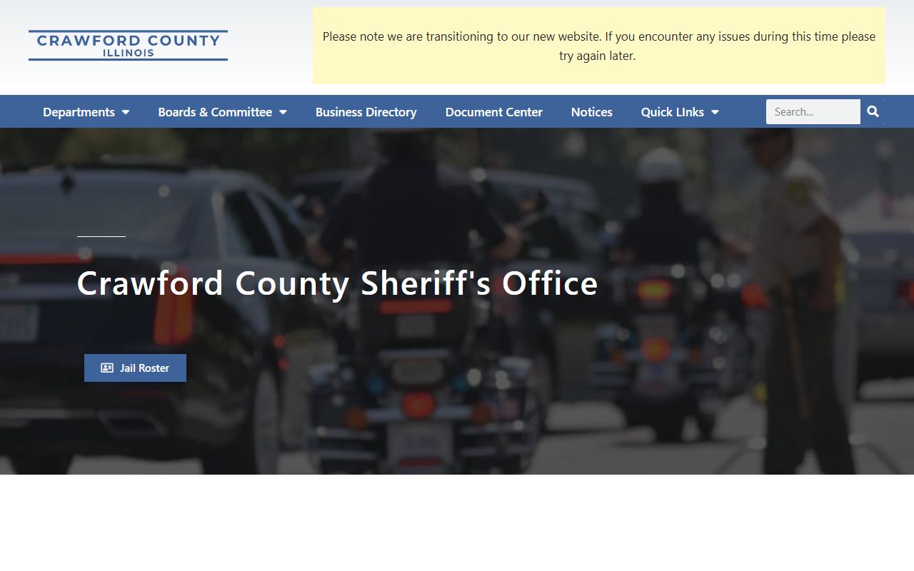 Crawford County Sheriff website for booking release records