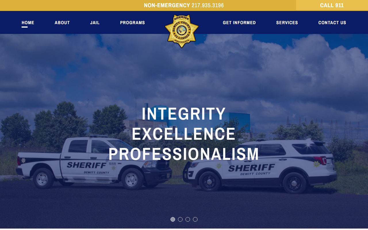 De Witt County Sheriff's Office website for booking release information