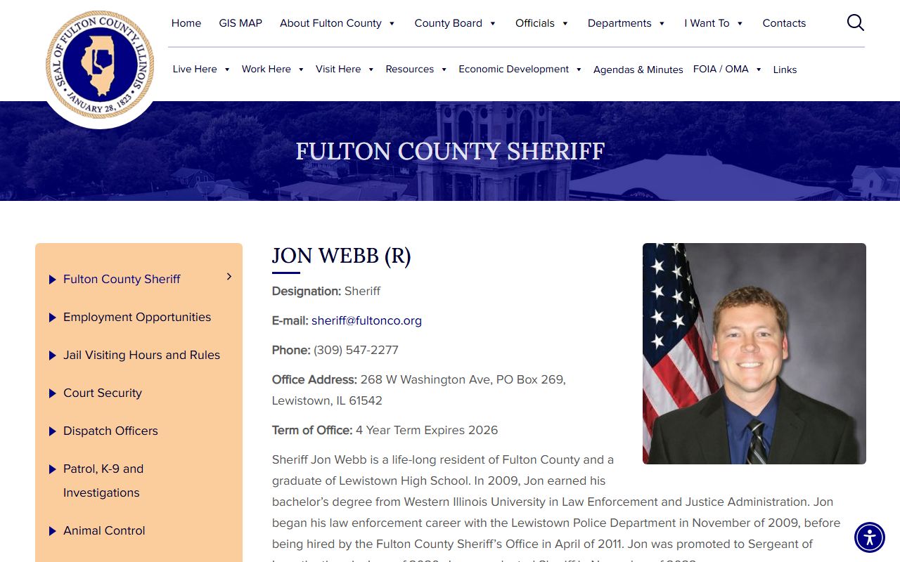 Fulton County Police department page for booking release information