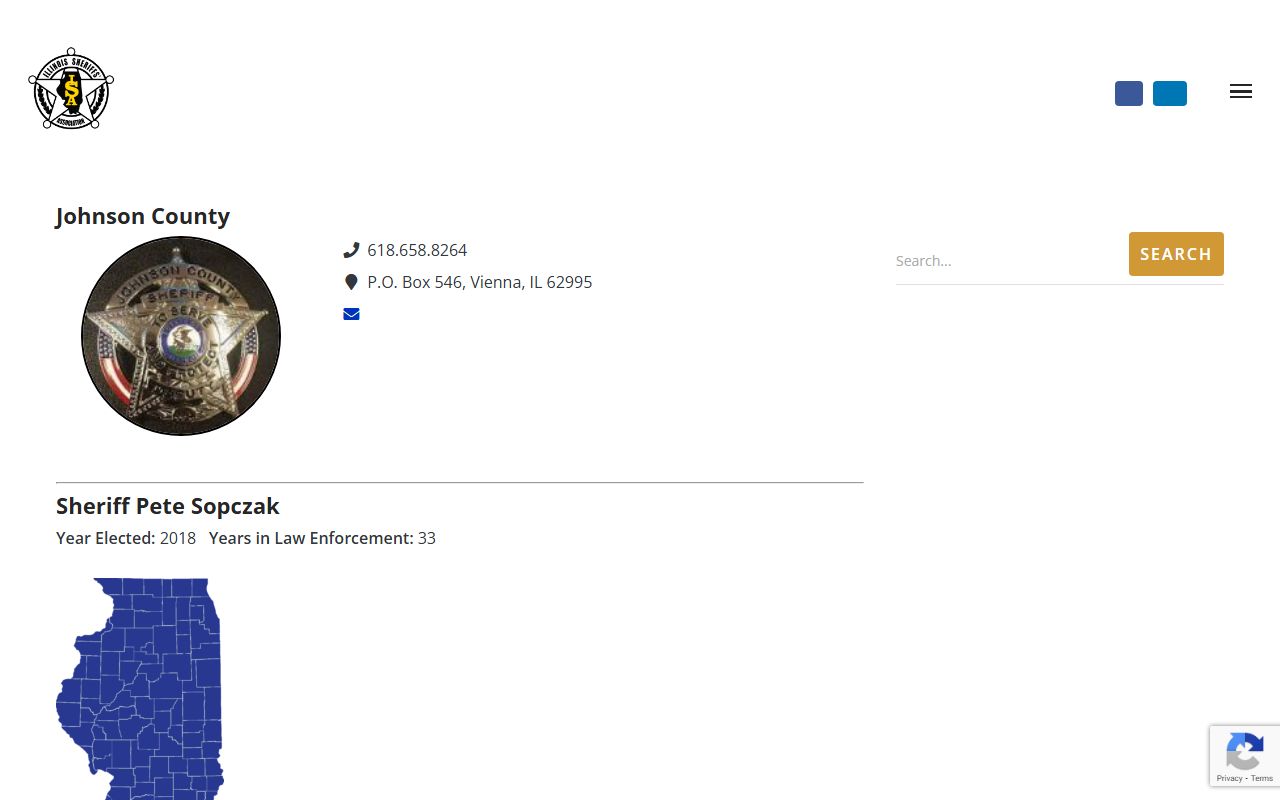 Johnson County Sheriff information on the Illinois Sheriffs' Association website