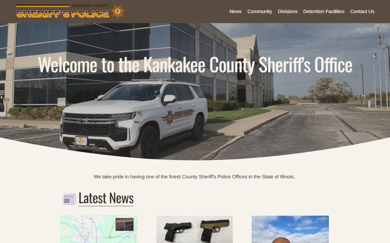 Kankakee County Sheriff's Office website for booking releases