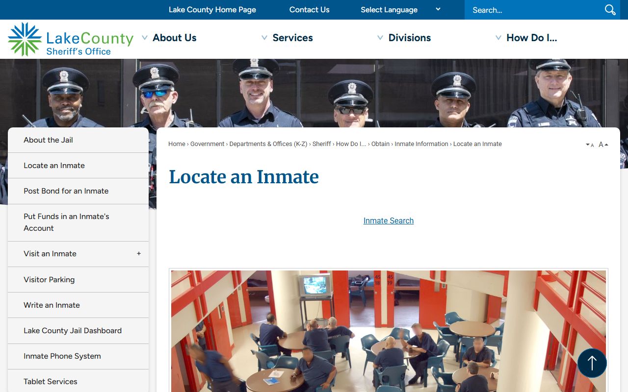 Lake County inmate search tool for booking releases