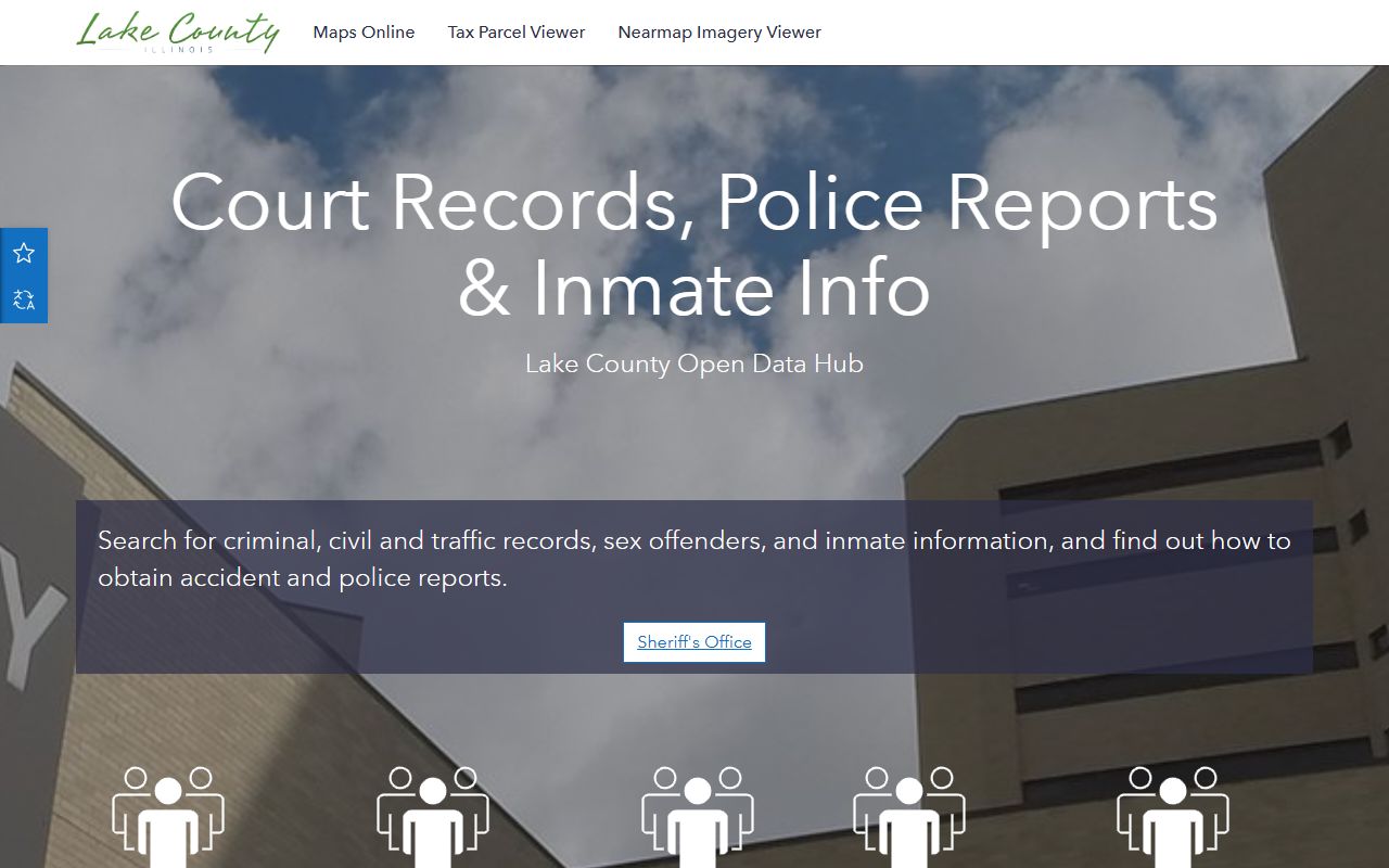 Lake County Open Data Portal for court records and inmate information