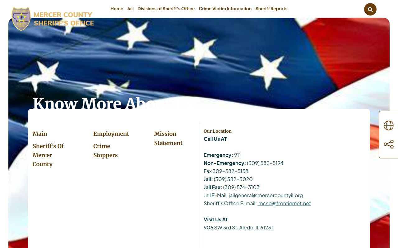 Mercer County Sheriff's Office website for booking release information