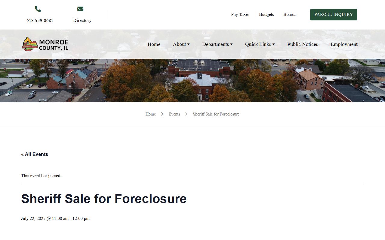 Monroe County Sheriff's Office website for booking release information