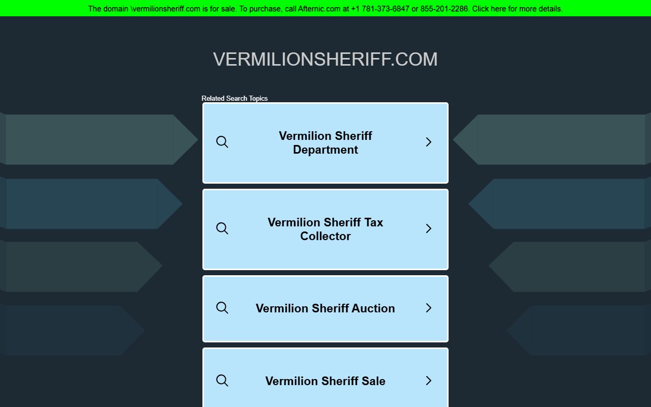 Vermilion County Sheriff website for booking release records